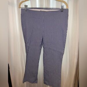 Blue and White Striped Pant